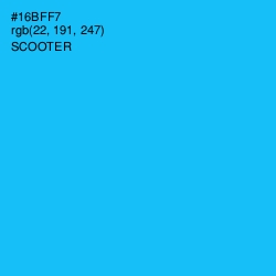 #16BFF7 - Scooter Color Image
