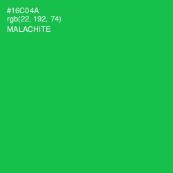 #16C04A - Malachite Color Image