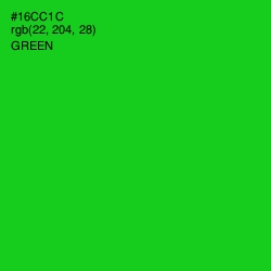 #16CC1C - Green Color Image