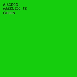 #16CD0D - Green Color Image