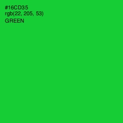 #16CD35 - Green Color Image