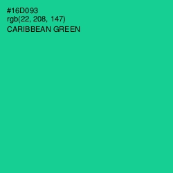 #16D093 - Caribbean Green Color Image