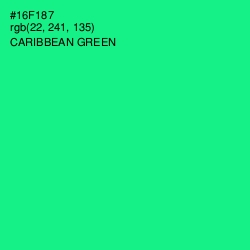 #16F187 - Caribbean Green Color Image