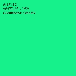 #16F18C - Caribbean Green Color Image