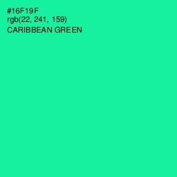 #16F19F - Caribbean Green Color Image