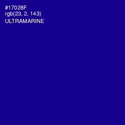 #17028F - Ultramarine Color Image