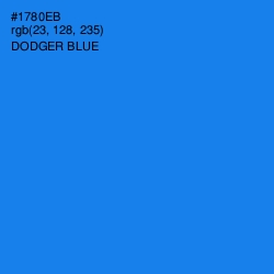 #1780EB - Dodger Blue Color Image