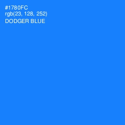 #1780FC - Dodger Blue Color Image