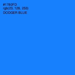 #1780FD - Dodger Blue Color Image