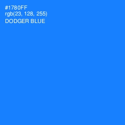 #1780FF - Dodger Blue Color Image