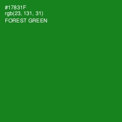 #17831F - Forest Green Color Image