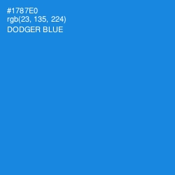 #1787E0 - Dodger Blue Color Image