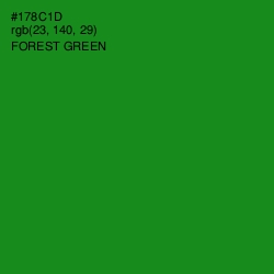 #178C1D - Forest Green Color Image