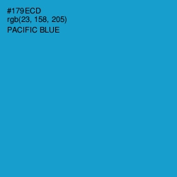 #179ECD - Pacific Blue Color Image