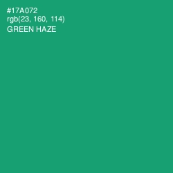 #17A072 - Green Haze Color Image