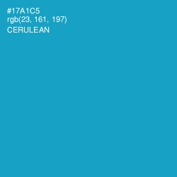 #17A1C5 - Cerulean Color Image