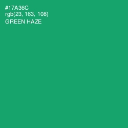 #17A36C - Green Haze Color Image