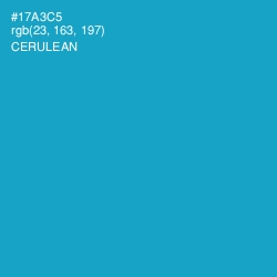 #17A3C5 - Cerulean Color Image