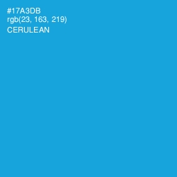 #17A3DB - Cerulean Color Image