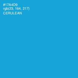 #17A4D9 - Cerulean Color Image