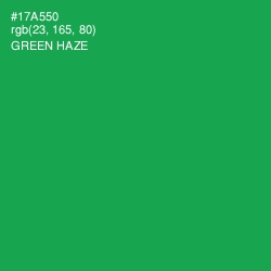 #17A550 - Green Haze Color Image