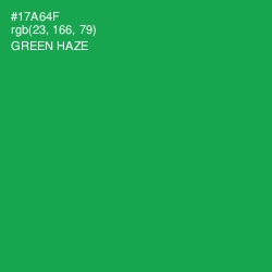 #17A64F - Green Haze Color Image