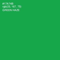 #17A74B - Green Haze Color Image