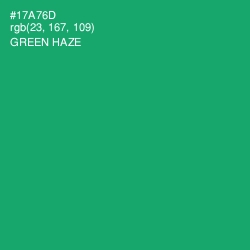 #17A76D - Green Haze Color Image