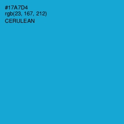 #17A7D4 - Cerulean Color Image