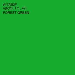 #17AB2F - Forest Green Color Image