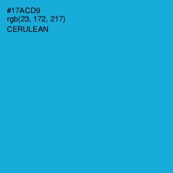 #17ACD9 - Cerulean Color Image