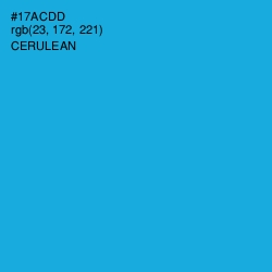 #17ACDD - Cerulean Color Image