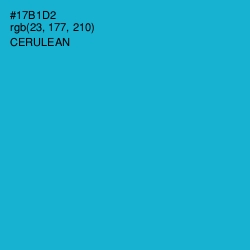 #17B1D2 - Cerulean Color Image