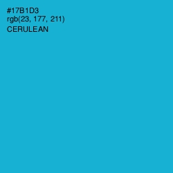 #17B1D3 - Cerulean Color Image