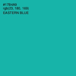 #17B4A9 - Eastern Blue Color Image