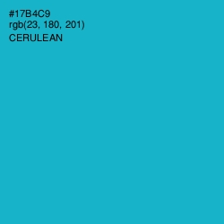 #17B4C9 - Cerulean Color Image