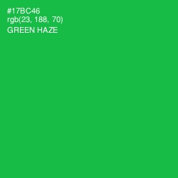 #17BC46 - Green Haze Color Image