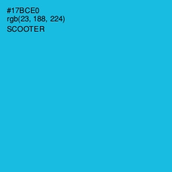 #17BCE0 - Scooter Color Image