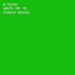#17BD0D - Forest Green Color Image