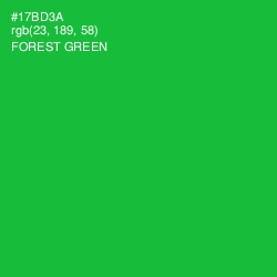 #17BD3A - Forest Green Color Image