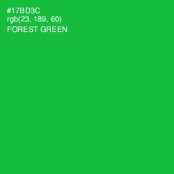 #17BD3C - Forest Green Color Image