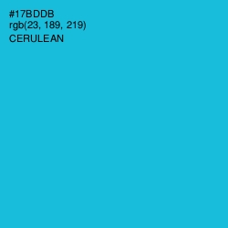 #17BDDB - Cerulean Color Image