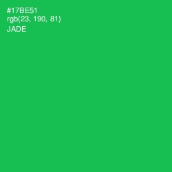 #17BE51 - Jade Color Image