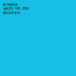 #17BEE6 - Scooter Color Image