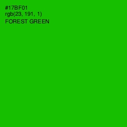 #17BF01 - Forest Green Color Image