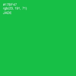 #17BF47 - Jade Color Image