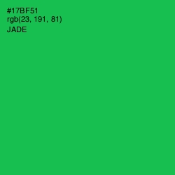 #17BF51 - Jade Color Image