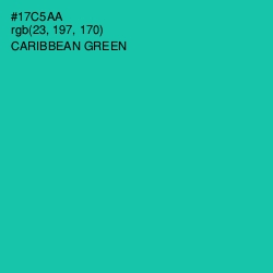 #17C5AA - Caribbean Green Color Image