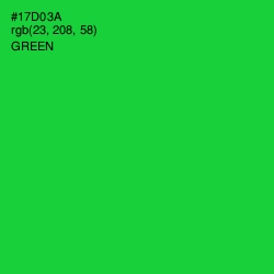 #17D03A - Green Color Image