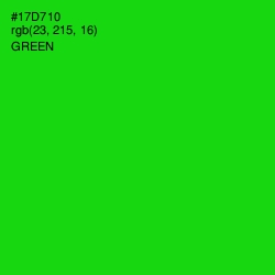 #17D710 - Green Color Image